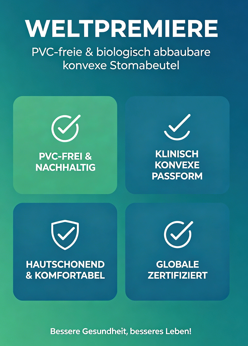 PVC-freies innovatives Material für Kolostomieprodukte
